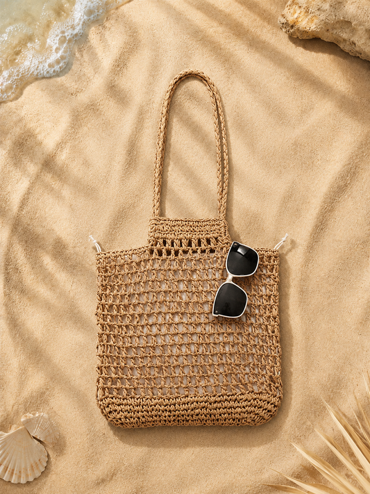 Sac de plage en osier ajouré · Caprelle
